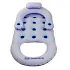 Swim Central 68" Solstice Blue White Fashion Lounge Inflatable Pool Float
