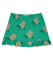 [The Animals Observatory] The Animals Observatory Ferret printed cotton skirt Y 6 green