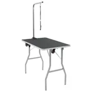 Portable Dog Grooming Table with Castors vidaXL