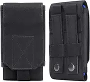Mobile Phone Belt Bag, Mobile Phone Case Belt, Universal Tactical Army Mobile Phone Belt Bag Gifts for Men for iPhone/15/14/13/12/11/ Pro/Max/XS/Max Samsung Galaxy/S21/FE/S22 Ultra/A54/A53 (Black)