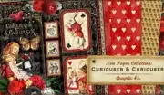 8 Sheets Graphic 45 - Curiouser & curiouser 12x12 Paper Collection Set Alice