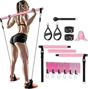 Pilates Equipment Set | Multifunctional Pilates Bar - Multifunctional Pilates Bar with Resistance Bands, Gym Equipment for Home Workout, Yoga, Pilates, Strength Training
