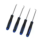 TDRMOTO O RING SEAL MINI PICK HOOK SCRAPER TOOL SET GASKET SCALER 4pc REMOVER