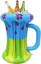Inflatable Beer Cooler, Inflatable Cooler Beer Mug Beverage Cooler, Portable Beverage Containers Hawaiian Party Decorations for Beach, Outdoor & Backyard