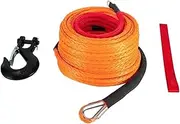 3/8" x100ft Synthetic Winch Rope 22046lbs Recovery Cable Winch Line Truck SUV