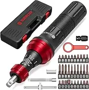 SUERCUP 10-60 in.lb Torque Screwdriver, 1/4" Torque Screwdriver 36 PCS Set with T-bar, Hex, Torx, and Phillips S2 Bits,Torque Wrench Screwdriver for Scope and Car, Bike Mounting and Home DIY