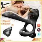Penis Vibrator Cock Ring G Spot Clitoris Stimulator Wireless Sex Toy For Couple