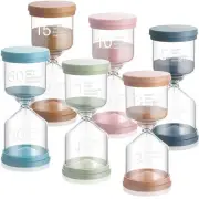 6 Pack Colorful Hourglass Set Sand Timers Clock Egg Timers for Office Home Pl...