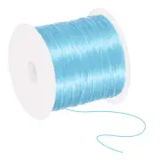 66Yard Flat Stretchy Bracelet String 1mm Elastic Beading Cord Sky Blue