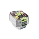 30x Foil Containers w Lid 14x12cm Oven Baking Trays Pan Food BBQ Takeaway Small