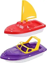 Kisangel 2Pcs Small Bath Boat Swimming Boat for Summer Beach Fun Engaging Bath Play for Aged Safe Smooth Material