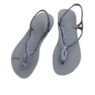 【havaianas 哈瓦仕最優惠】LUNA PREM II 灰色(拖鞋 女款 夾腳拖 涼鞋 巴西 夏日必備 海灘拖)