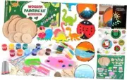 Wooden Crafts Kit for Kids - The Art of Glow in The Dark - Dinosaur Wooden