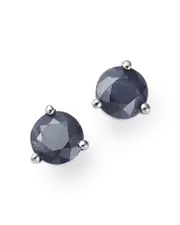 Sapphire Stud Earrings in 14K White Gold