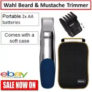 Wahl Beard Mustache Trimmer Kit Mens Portable Battery Beard Hair Facial Clipper