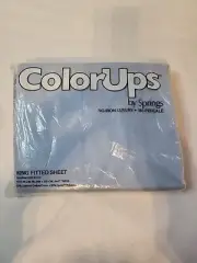 Springs Color Ups KING FITTED Sheet No Iron 180 Percale NEW