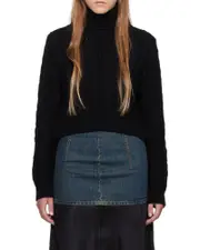 MM6 Maison Margiela Roll-Neck Knitted Jumper L Black