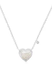 Meira T 14K 1.73 ct. tw. Diamond & Turquoise Heart Necklace
