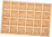 Yardenfun Jewelry Organizer Tray 24 Slot Bamboo Rack Display Earrings Rings Pendants Drawer Jewelry Organizer for Women