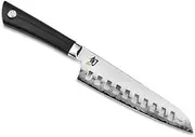 Shun Sora 7" Hollow Ground Santoku Knife, Handcrafted Japanese All Purpose Knife, VG10 Steel Edge and 420J Stainless Steel Blade, Balanced Handle, Versatile Japanese Cutting Knife
