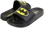 Batman Boys' 3D Black Soccer Slide Sandals NEW!!