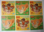 6X RARE VINTAGE THE LION KING SIMBA'S PRIDE GLOW IN THE DARK STICKER DISNEY NEW!