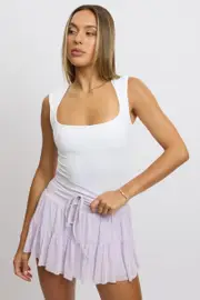 White Supersoft Bodysuit Scoop Neck - Size 16XL, Women's Bodysuit
