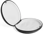 LA MIERE Retainer Case, Slim Aligner Case Compatible with Invisalign, Night Mouth Guard Case, Retainer Holder, Food Grade Silicone Pad, Magnetic Closure, Black w/White Inner