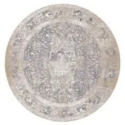 Envy Ultramodern Luxury Textured Round Rug - 463 Grey