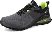 [LEWEN] Trail Running Shoes Men Wide Running Shoes for Men Cross Country Shoes Men Big and Tall Men Hiking Shoes K988 GY 47 Grey