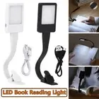 2PC USB Rechargeable LED Reading Book Light Flexible Bedside Clip On Table Lamp