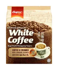 在飛比找松果購物優惠-馬來西亞 超級牌南洋風味炭燒白咖啡 二合一 (咖啡和奶精) 