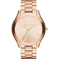 在飛比找PChome24h購物優惠-Michael Kors 紐約名模女錶-玫瑰金/42mm M