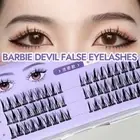 Devil Individual False Eyelashes Wispy Segmented Fake Lashes Lady