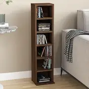 CD Cabinet Brown Oak 21x20x88 cm Engineered Wood,Media Storage Cabinets & Racks 6.59KG-815074