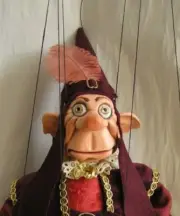 TROLL - wooden marionette, 16 inches tall, handmade from CZECH REPUBLIC