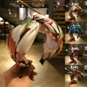 Girl's Floral Wide Headband Twist Bow Knot Cross Hairband Hair Band Hair Hoop