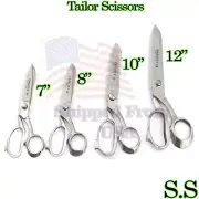 Heavy Duty Carpet Fabric Leather Upholstery Tailor Scissors Silver7" 8" 10" 12"