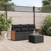 Garden Rattan Sofa Set Outdoor Table, Patio Furniture Chairs, Small Piece for Deck, Balcony Seating