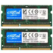 CRUCIAL DDR3L DDR3 1333Mhz 8GB 4GB 16GB 2Rx8 PC3-10600S SODIMM Laptop Memory