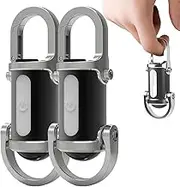 Lumilink Mini Torch,3-in-1 Key Chain Light, 2025 Best Lumilink Mini Flashlight Keychain, Mini Flashlight for Emergency Power (Silver and Black 2 pcs)