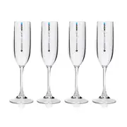 4pc Everclear Tritan Plastic Champagne Flute Party Drinkware Set 145ml Clear