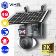Construction Site Camera 4G Solar Security 64GB SIM Card QHD 2K LIVE Monitoring