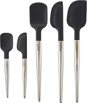 [All-Clad] Specialty Silicone Kitchen Gadgets 5 Piece Set, Spatulas Kitchen Tools, Kitchen Hacks Black