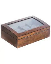 Bey-Berk Burl Wood 8-Watch Storage Case