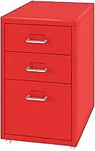 3 Drawer Mobile File Cabinet for Office Storage, Low Cabinet on Wheels, Home Filing Cabinet with Drawers, Office Storage Solution