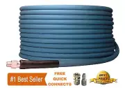 100' Pressure Washer Parts Hose 3/8" Non-Marking 4000 PSI Free QC