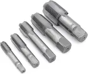 5pcs Bsp Pipe Thread 55 Degree Plug Tap Set - G1/8 G1/4 G3/8 G1/2 G3/4