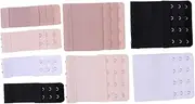 [VALICLUD] Bra Extenders 8 Pack Women's Brassiere Extension Hooks 2/4 Hooks Bra Extenders White/black/skin/apricot