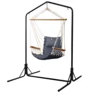 Outdoor Hammock Chair with Stand - Black